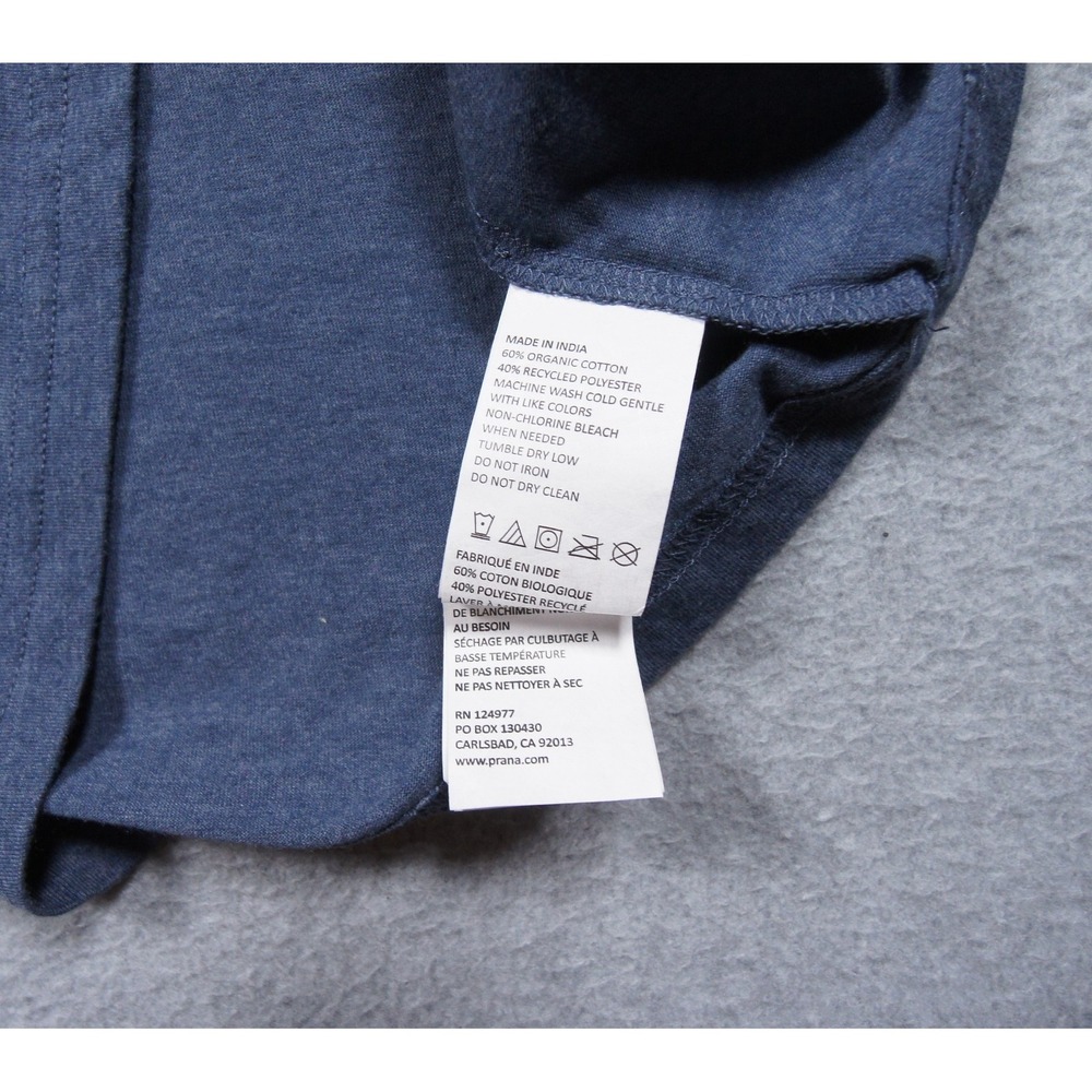 Prana Shirt Mens Medium Blue Graphic Tee Short Sleeve Crewneck Outdoors NEW - Picture 8 of 11